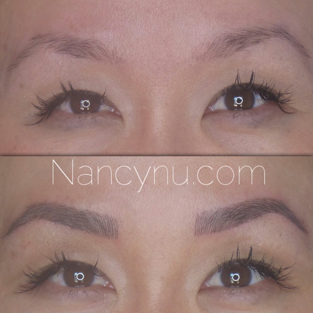 3D Embroidery / Microblading eyebrows - before and after, lasts for a year and a half, semi permanent.