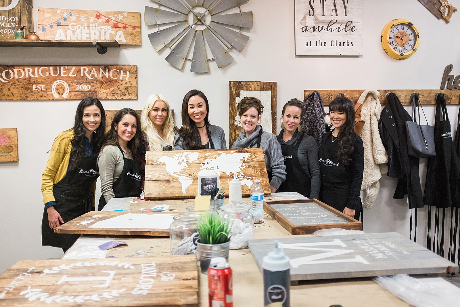 Girls night at Board & Brush Creative Studio Diana Elizabeth