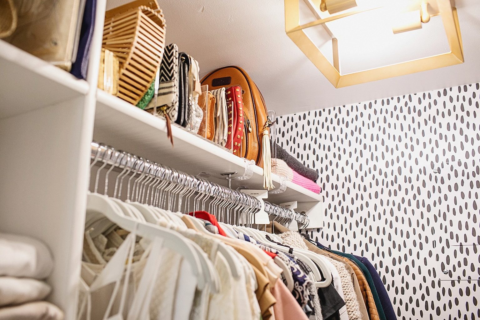 Removable Wallpaper in a Tiny Closet Diana Elizabeth