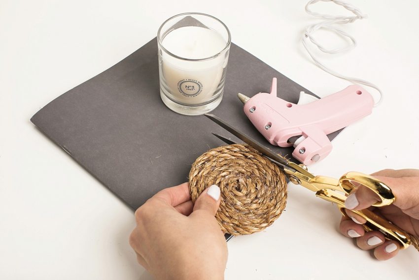The scents of home How to make a rope candle coaster Diana Elizabeth