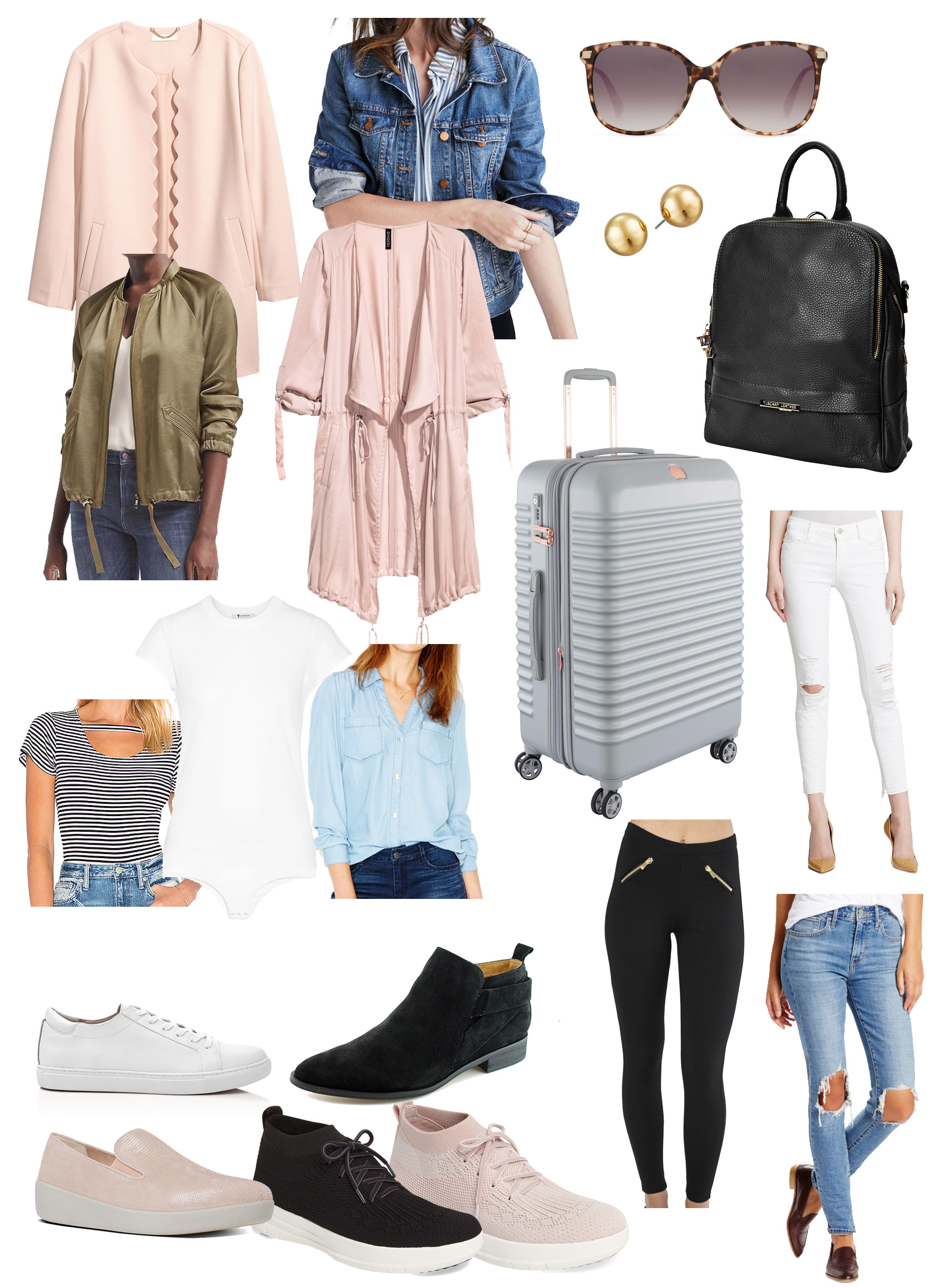 blush scalloped jacket from h&m blush blues and blacks packing for Prague ideas