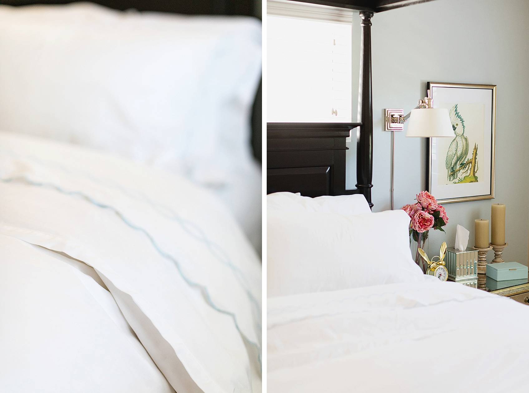 serena and lily duvet showcasing white bedding