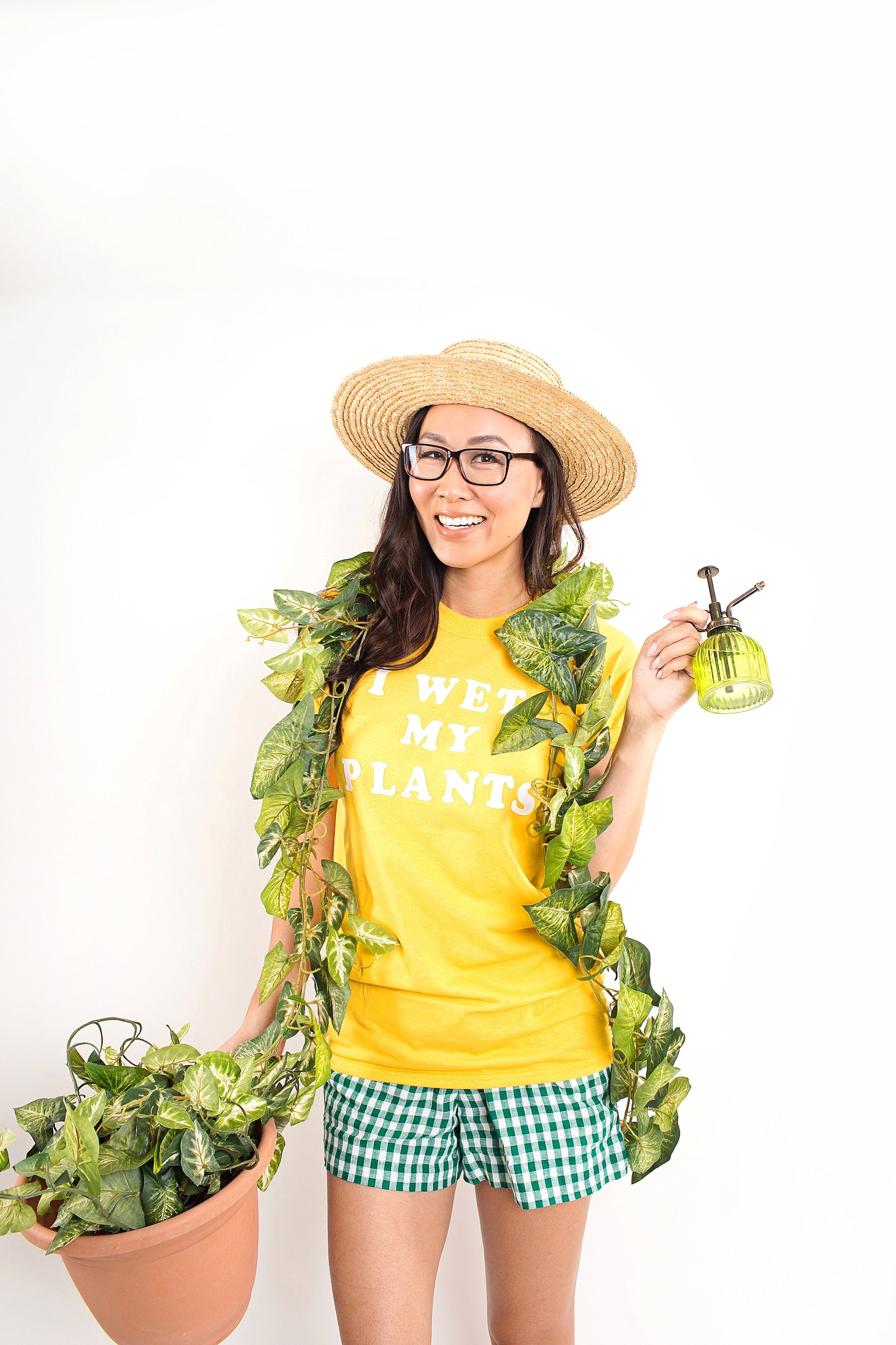 crazy plant lady costume halloween last minute funny plant shirts I wet my plants