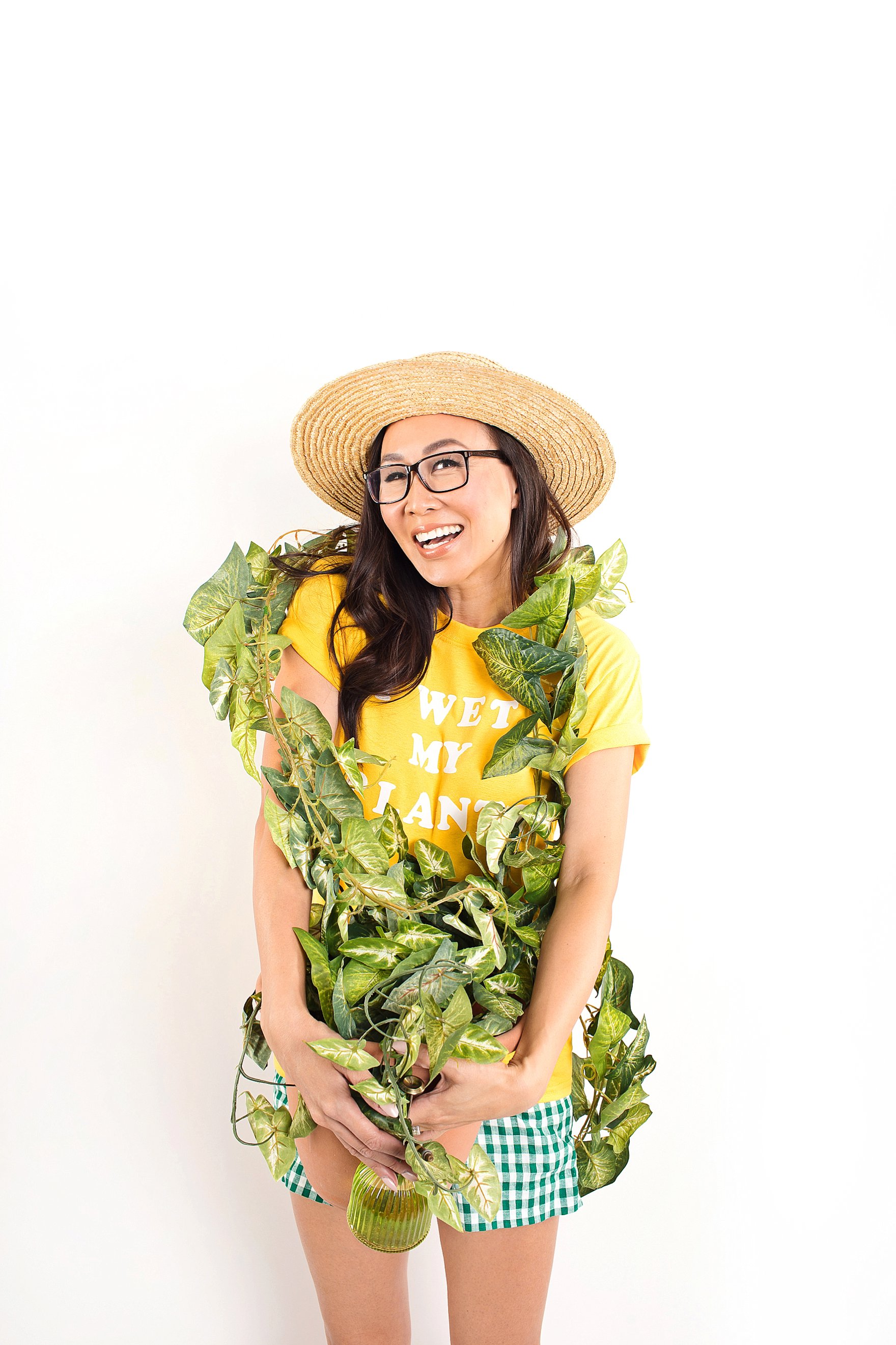 crazy plant lady costume halloween last minute funny plant shirts I wet my plants