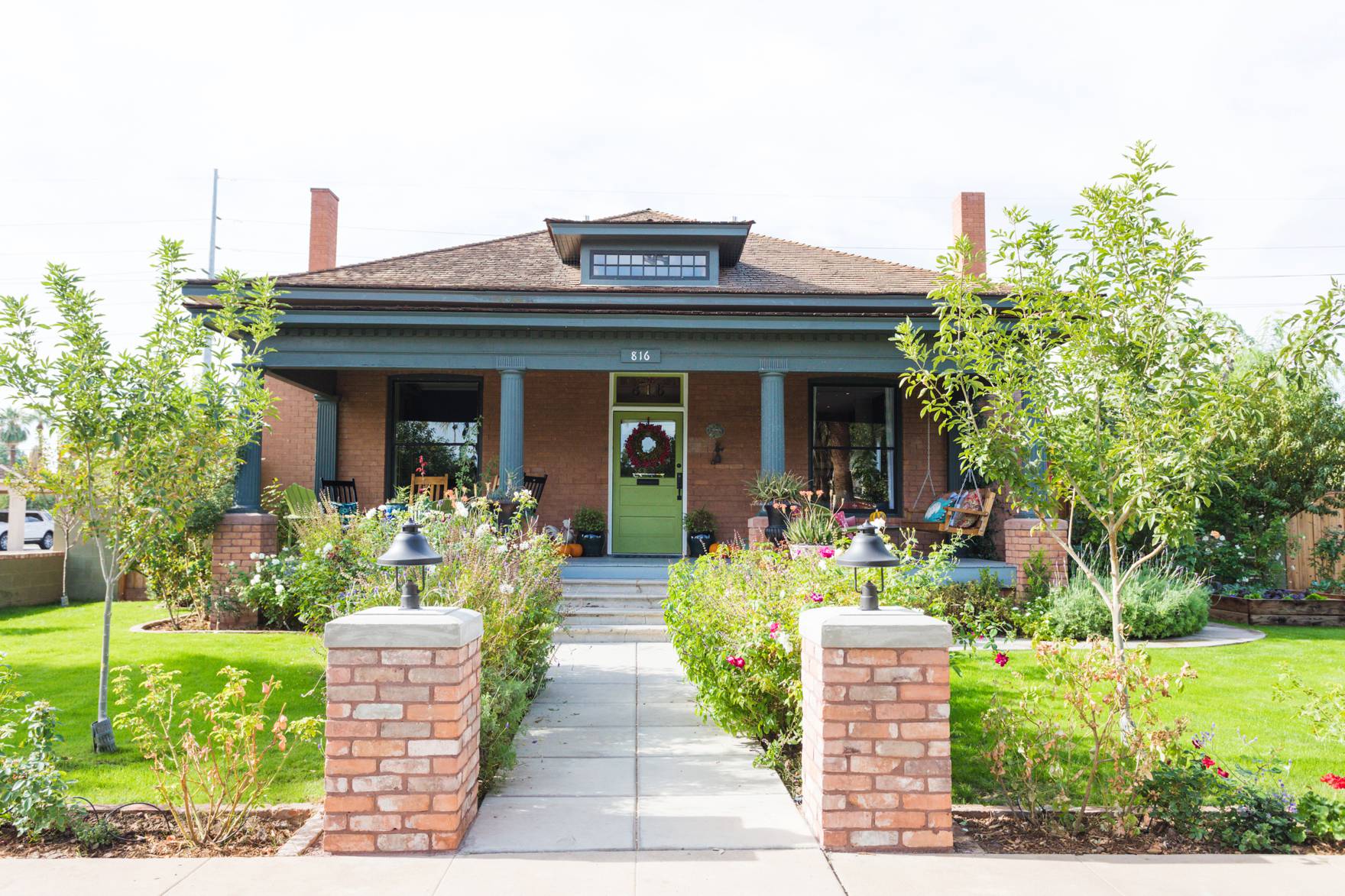 Home Tour of Boho Farm and Home in Downtown Phoenix - cottage brick style home from 1903