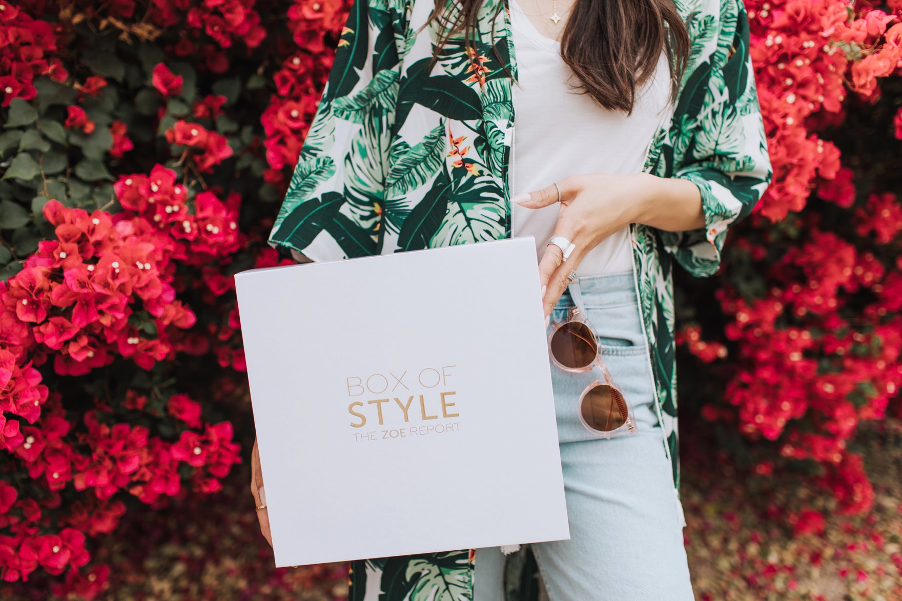palm print duster from Rachel Zoe Box of Style California Edition spring 2018 box review