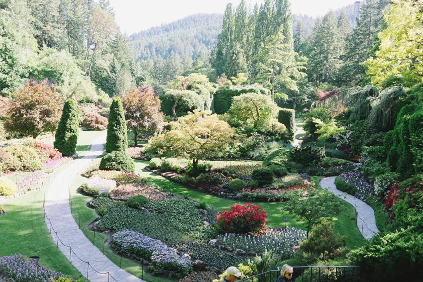 butchart gardens in Victoria Canada sunken garden