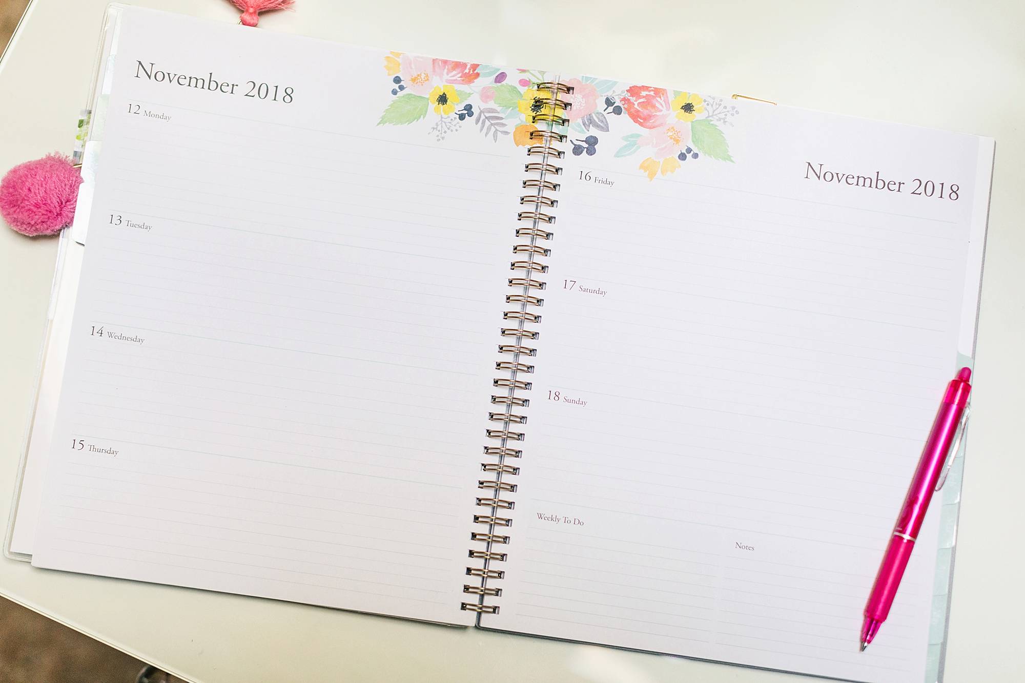 monthly calendar with to do list on the side available at Walmart