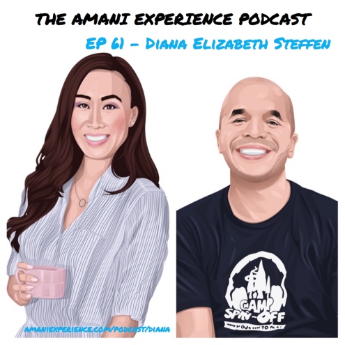 Lifestyle blogger advice entrepreneur Diana Elizabeth being interviewed about leaving corporate, advice on Amani Experience podcast