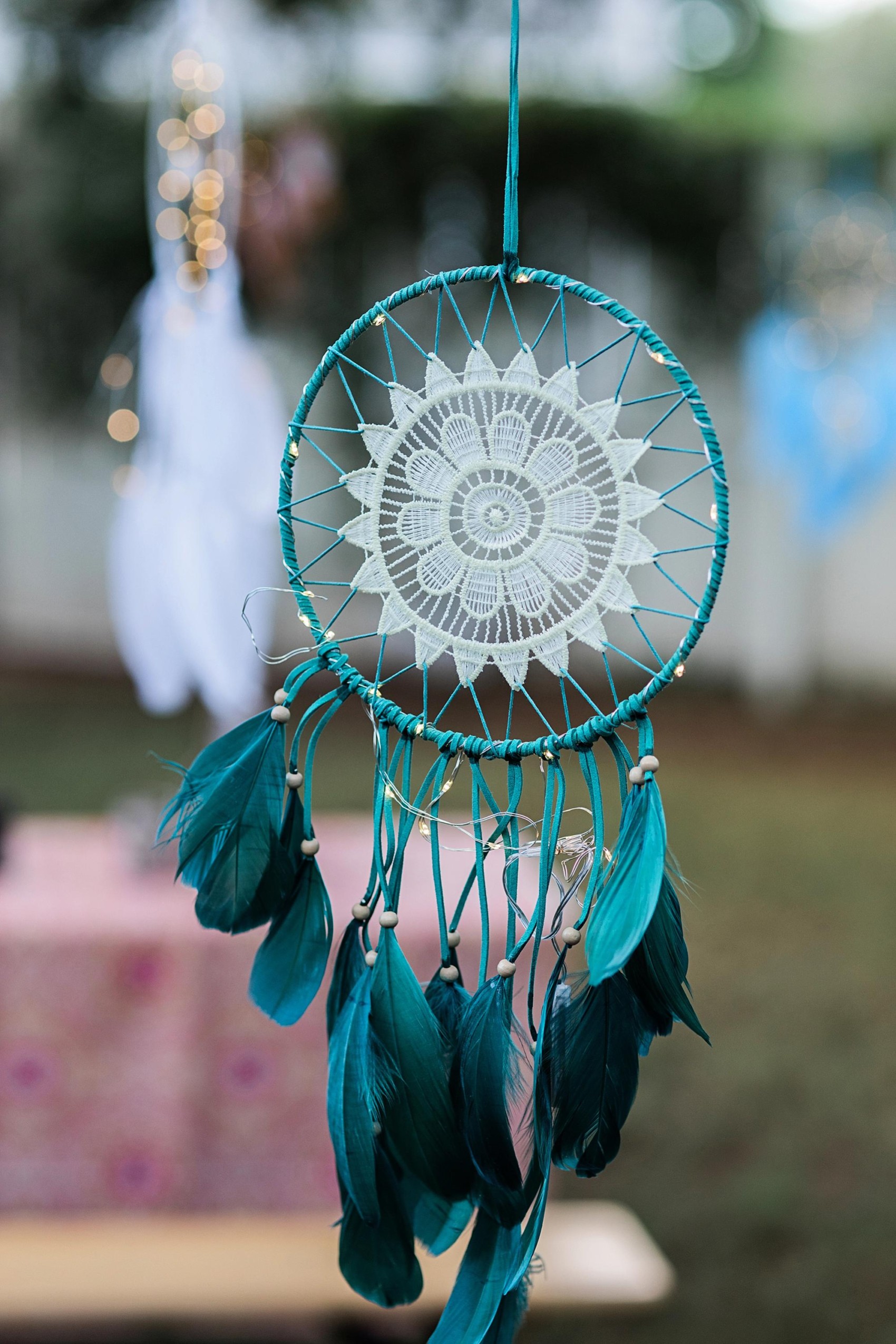 Boho Night with Light up LED Dream Catcher on a Budget Party Decor