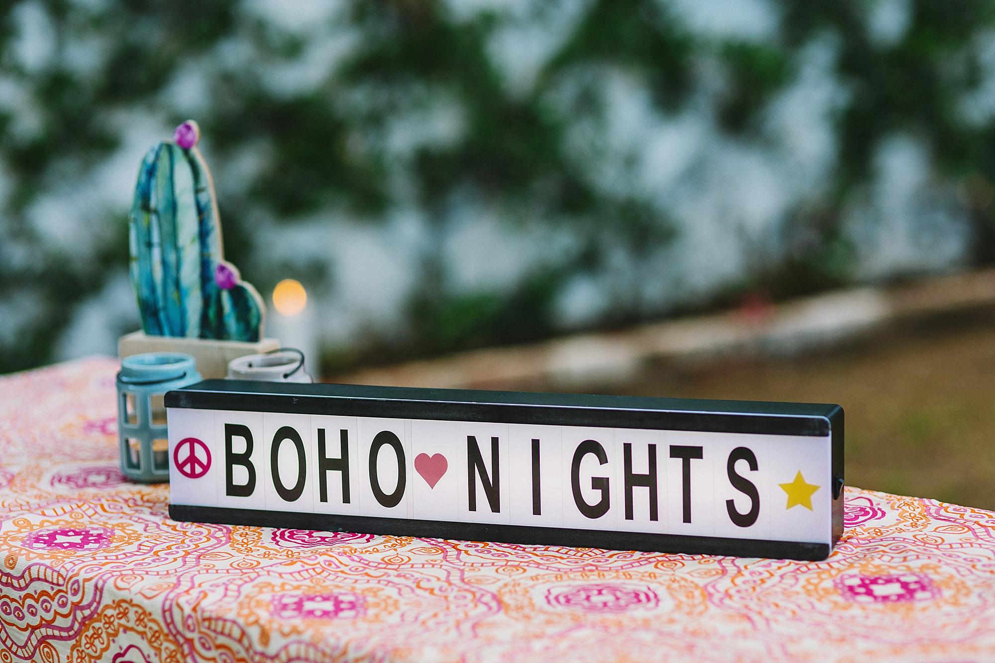 cafe string lights for a boho nights theme party great for a wedding too, these from the 99 cent only store! Check out this boho theme party on the blog #boho #bohoparty #bohoshower