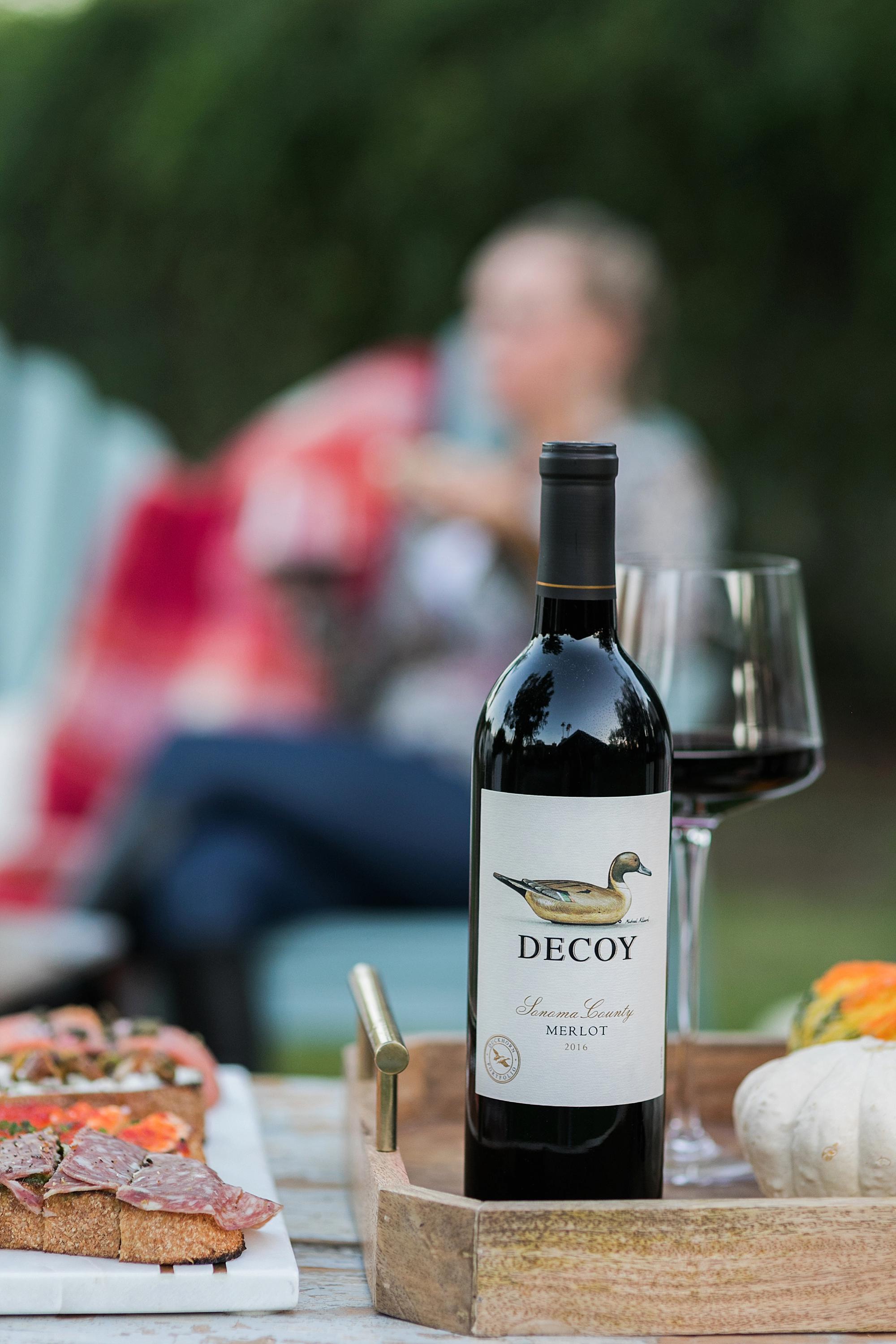 bruschetta with wine decoy merlot wine backyard wine party fall