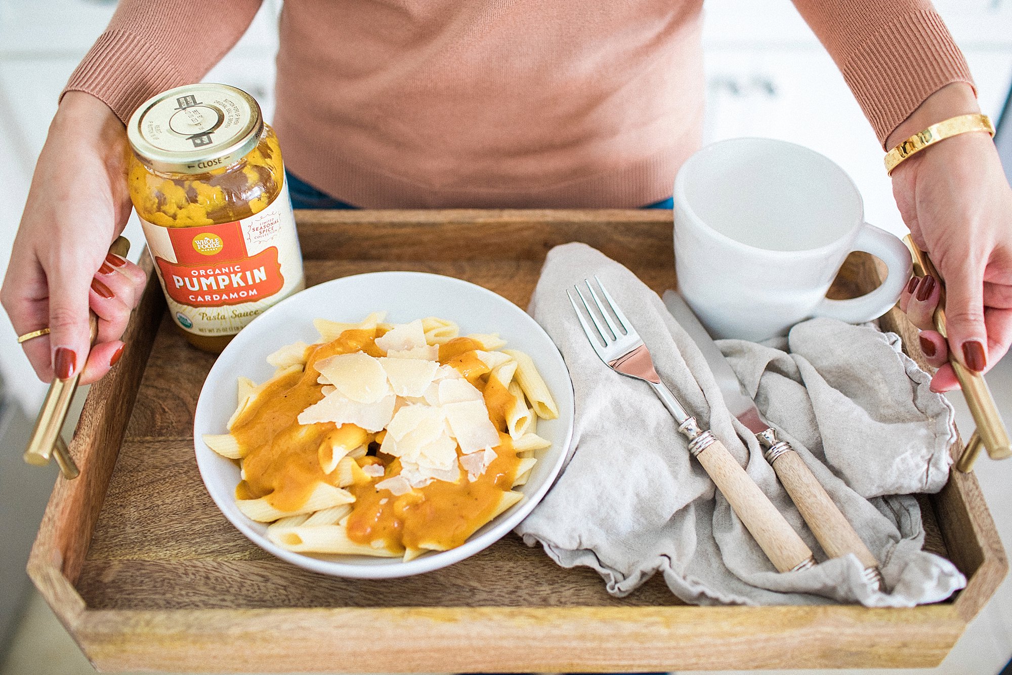 Organic Pumpkin Cadamom pasta Whole Foods market delicious fall pasta sauce