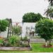 garden obelisk from gardeners in graphite gray stain by phoenix lifestyle garden blogger Diana Elizabeth