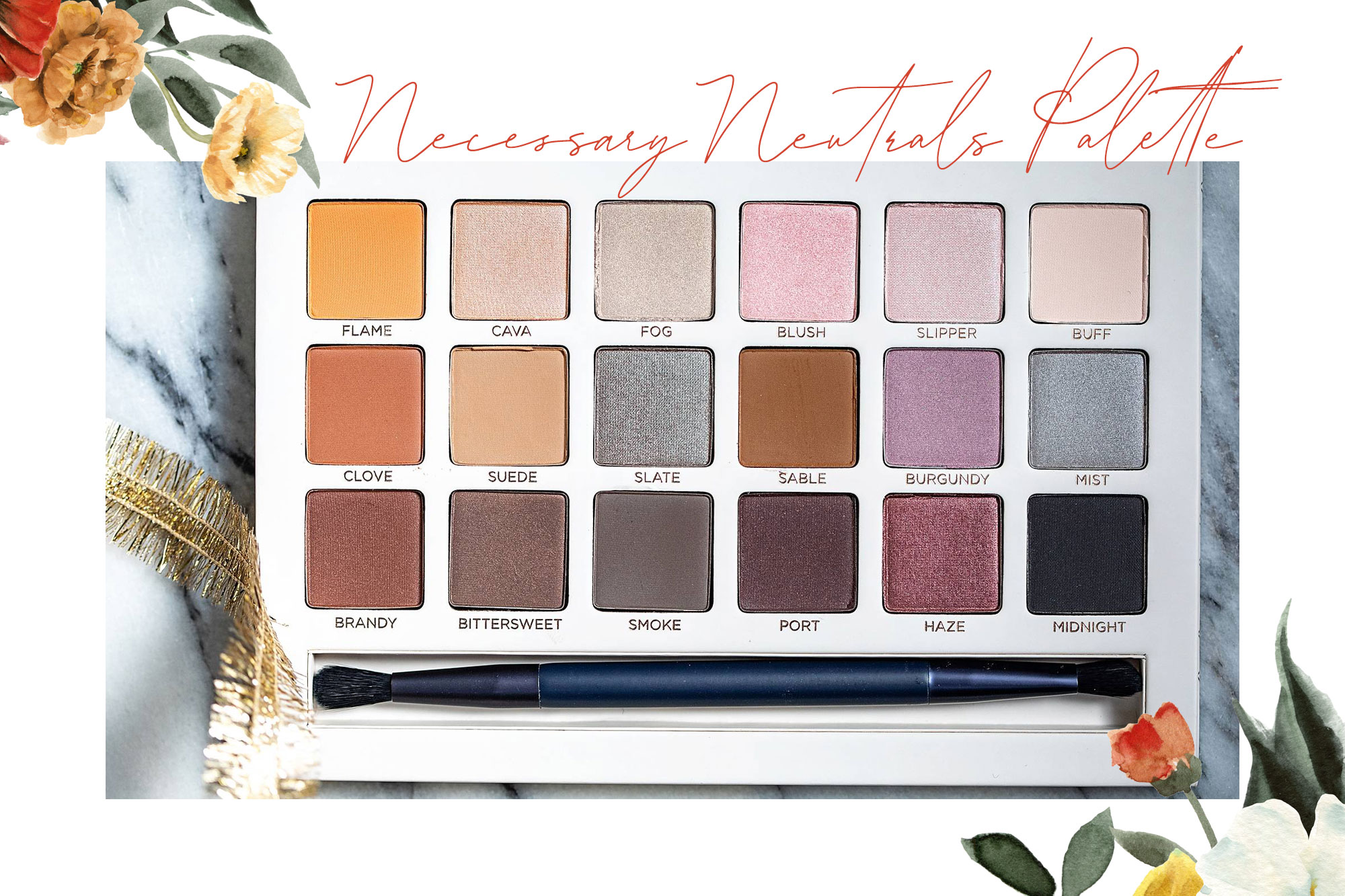Beautycounter Limited Edition Holiday Necessary Neutrals Eyeshadow Palette 18 shadows a review