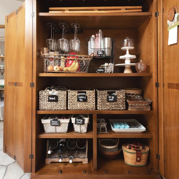 kitchen armoire organization kitchen pantry blared designs Casa Florentina Josephina Bonnet Top Armoire