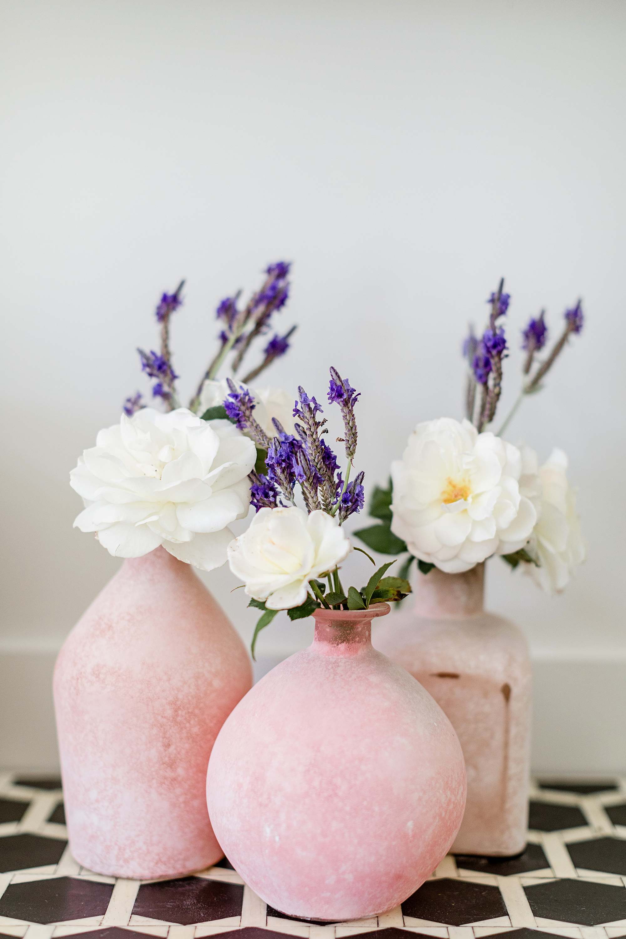 pink bud vases