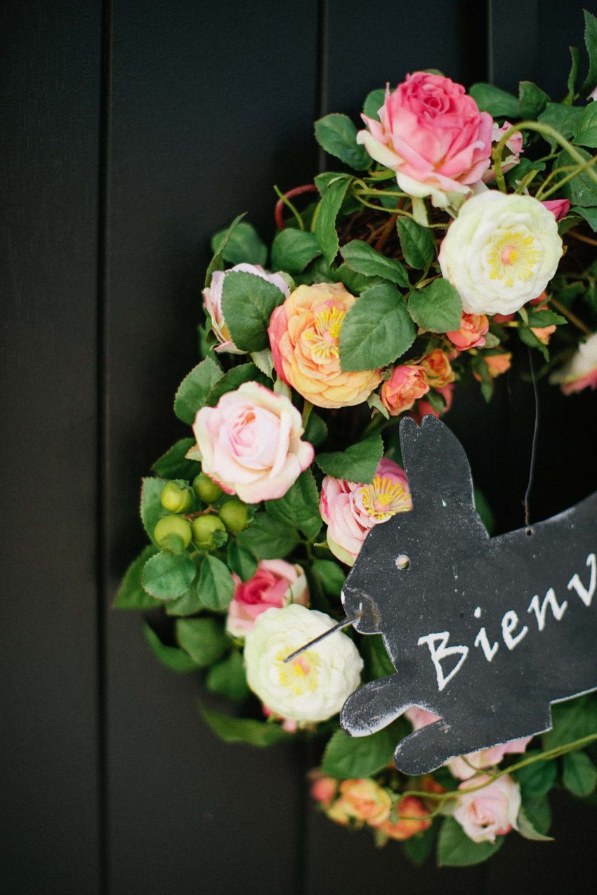 details of spring wreath