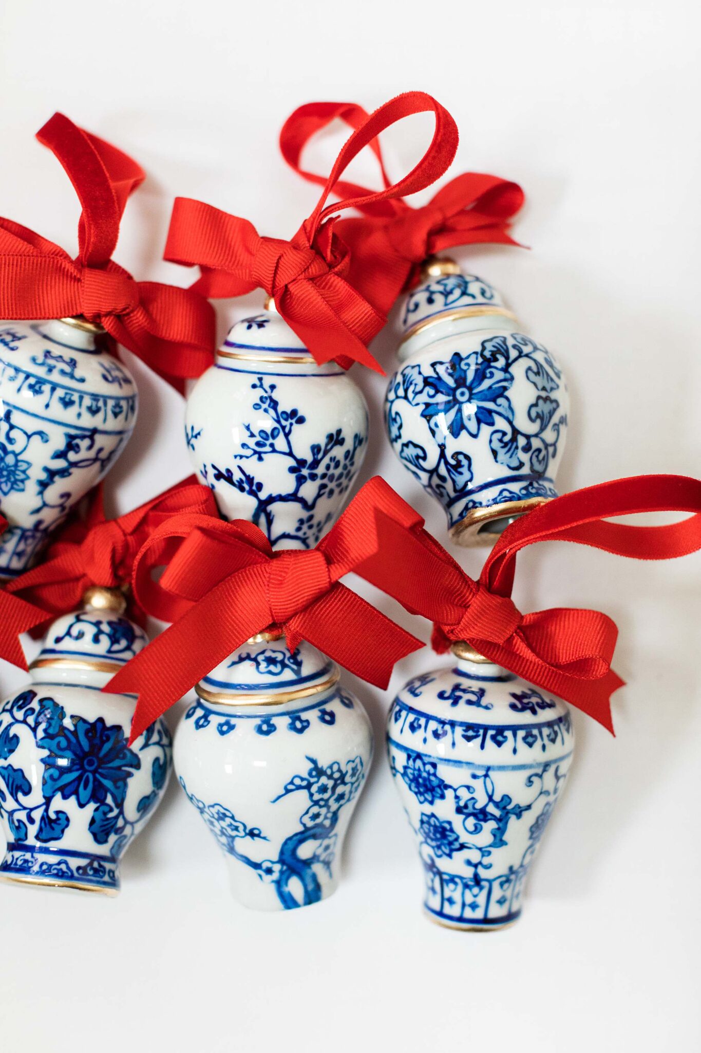 Blue & White Ginger Jar Christmas Ornaments Diana Elizabeth