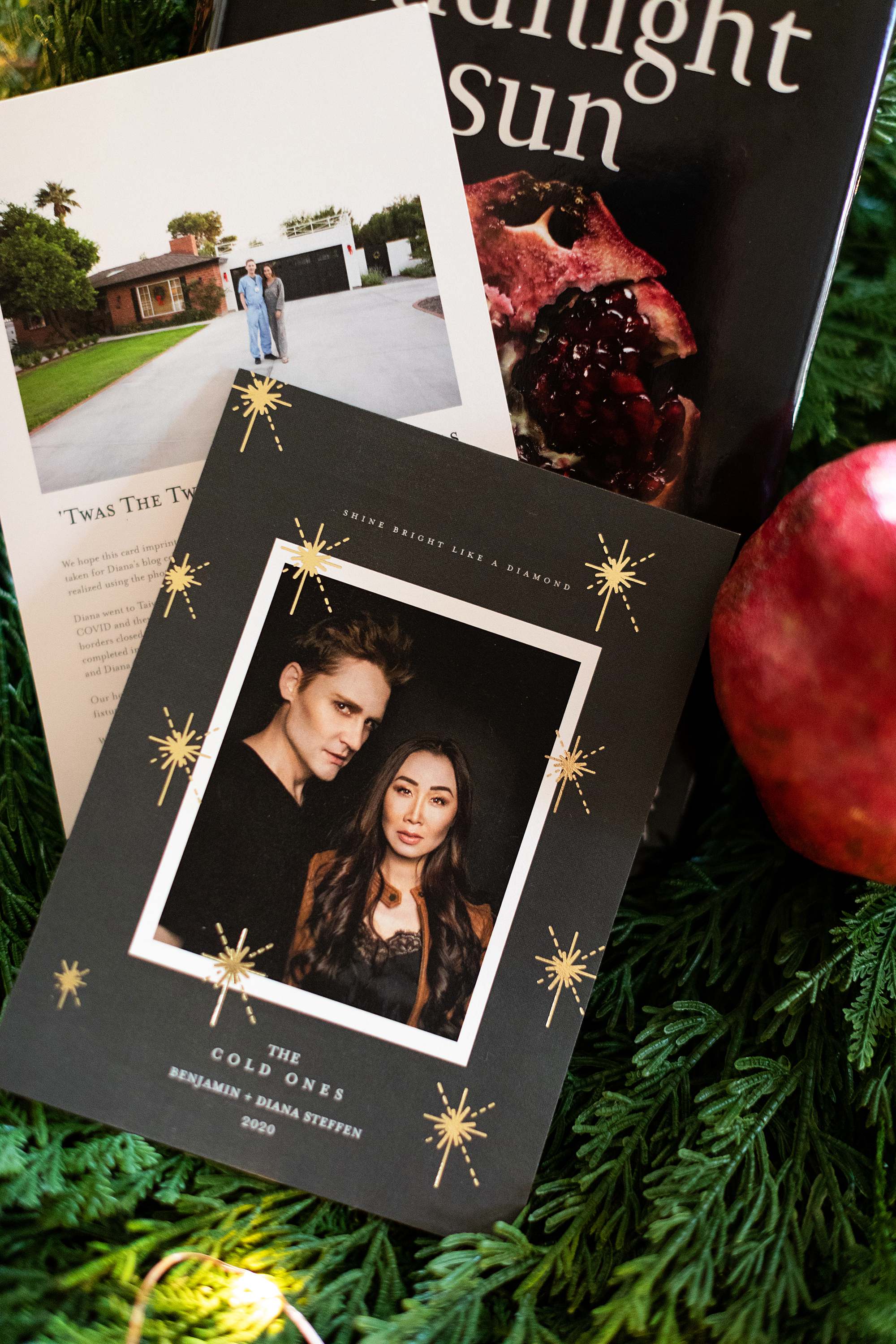 Twilight themed Christmas card Edward Bella holiday card