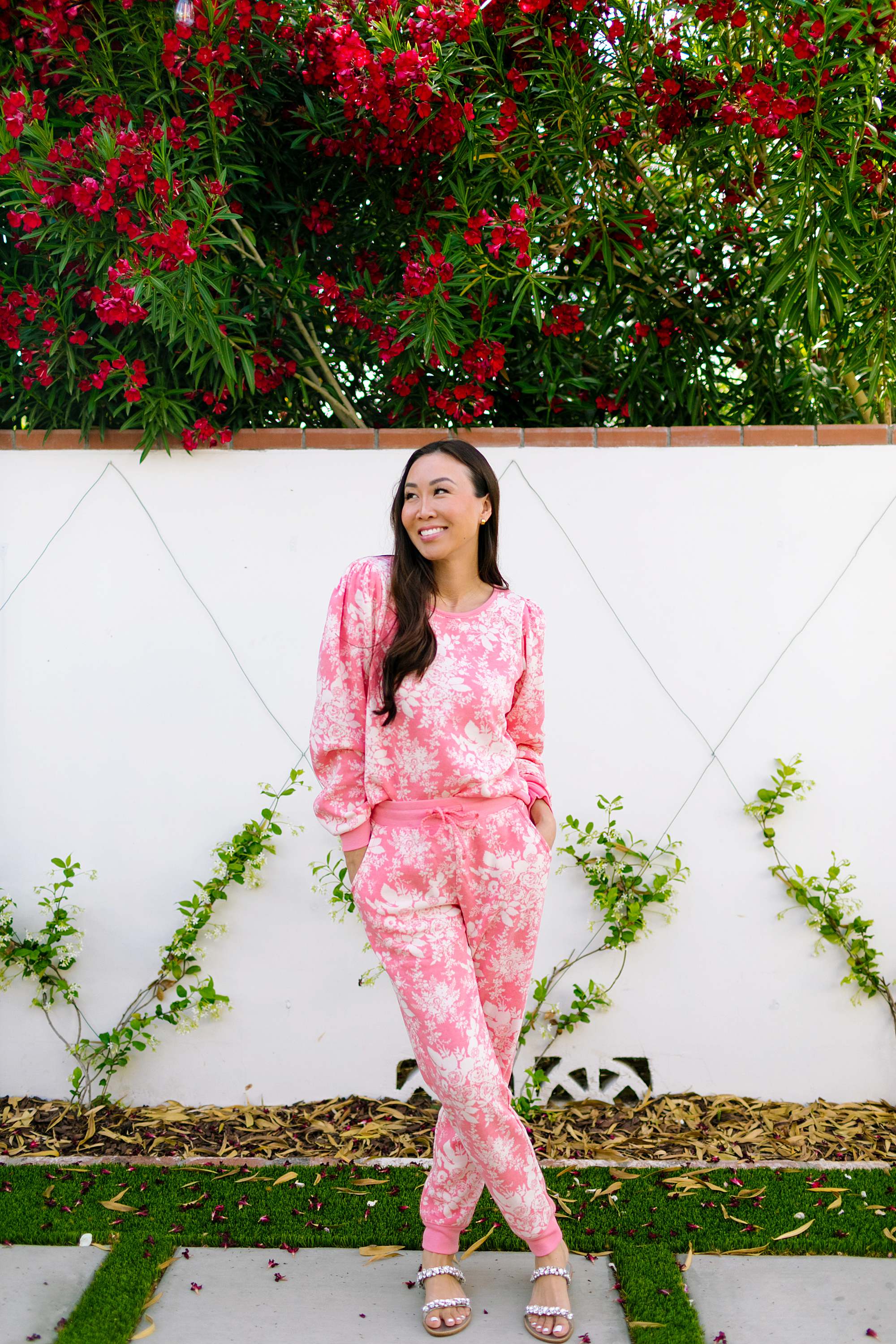 floral pink jumpsuit Rachel Parcell loungewear