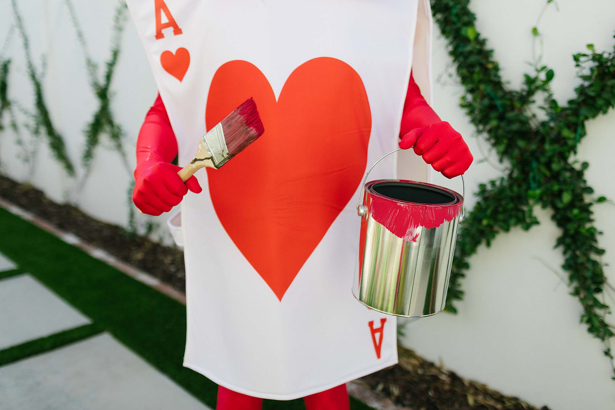 couples costume queen of hearts ace card