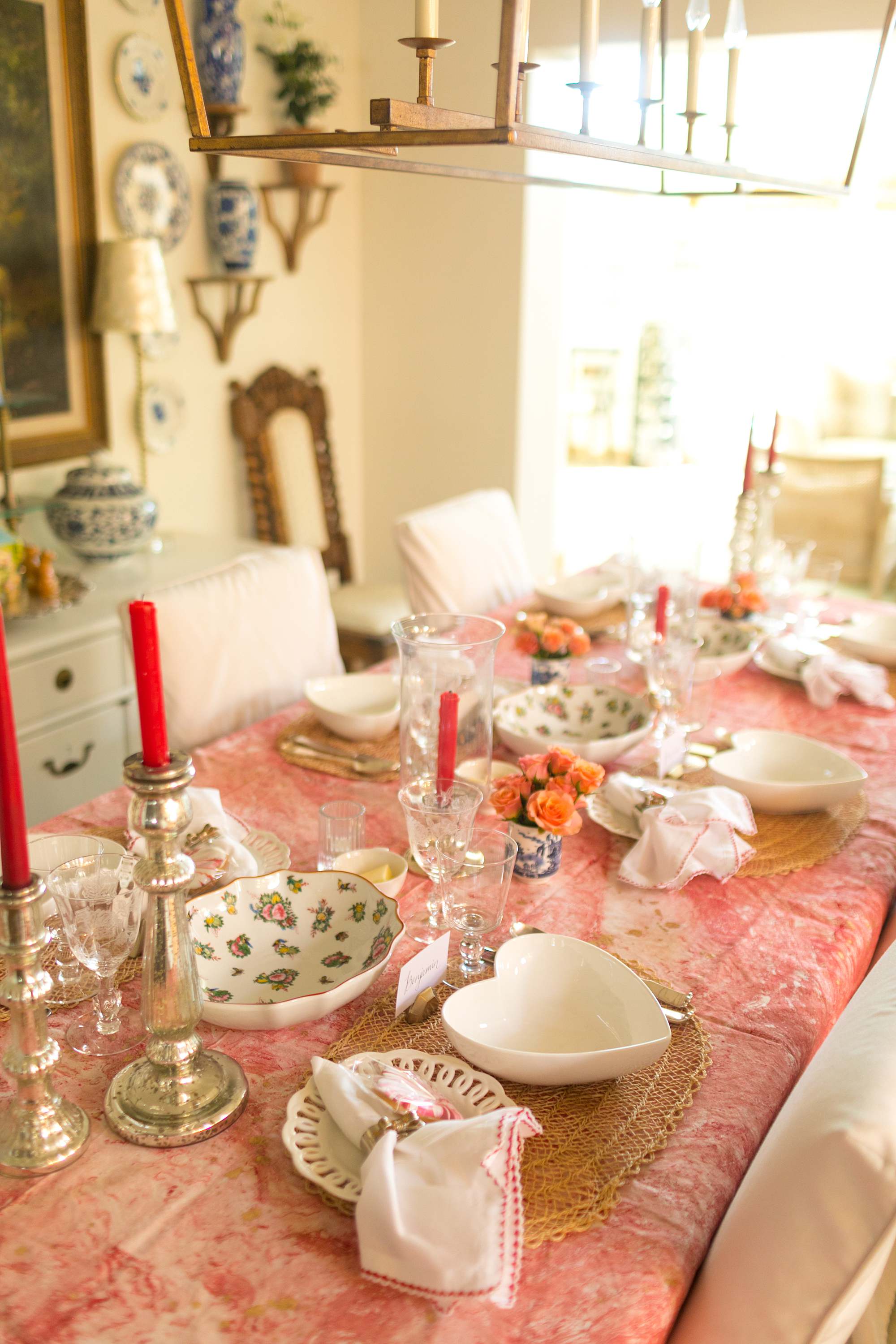 valentines day galentine's day party and gift ideas tablescape