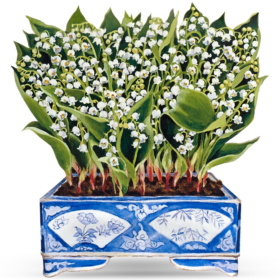 Trompe l'Oeil Lily of the Valley Decorative Screen