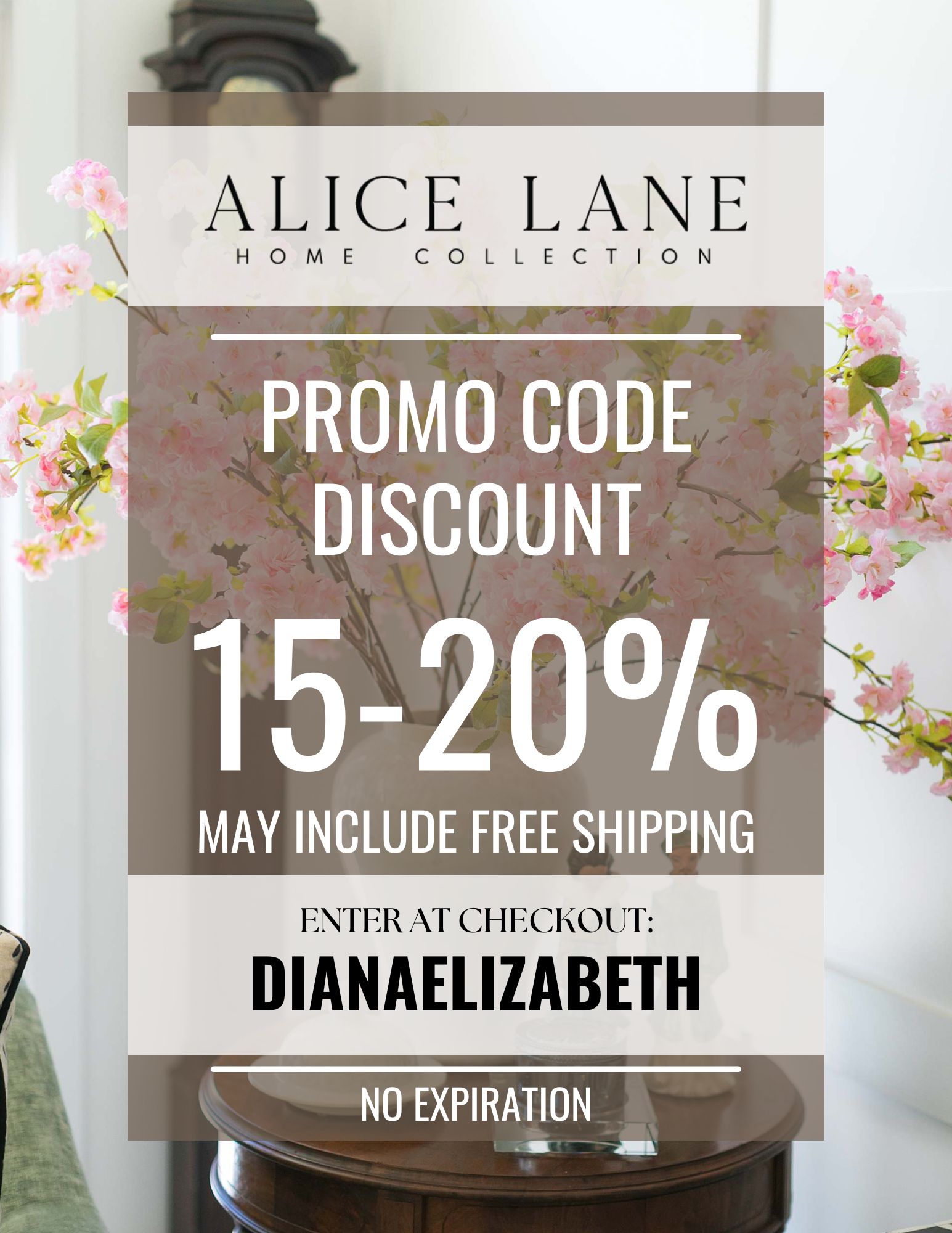 Alice lane home promo code coupon code discount free shipping