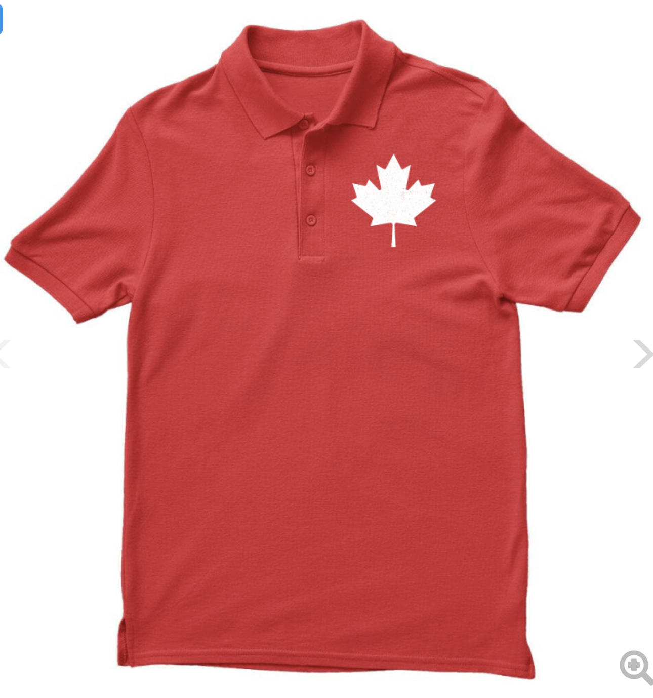 red polo with Canadian maple leaf on it Prince Charles red polo