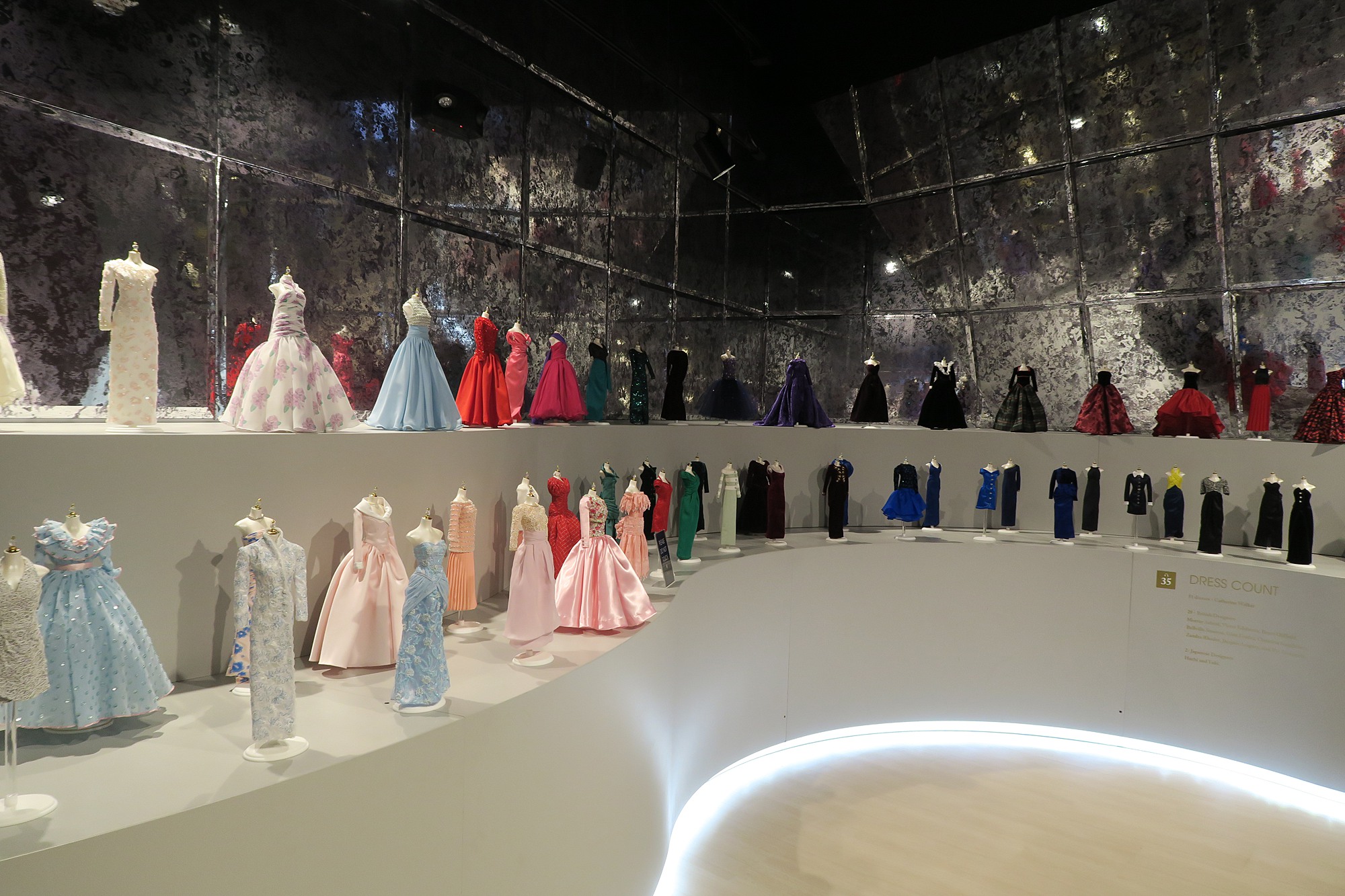 Diana exhibition in Las Vegas her dresses