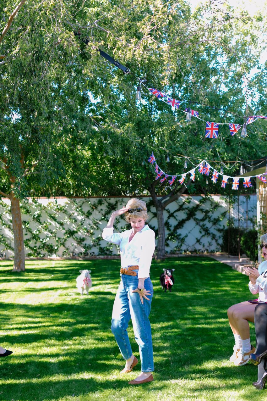princess Diana iconic costume outfit ideas - birthday party princess Diana red sheep sweater look -- see this Princess Diana iconic costume party
