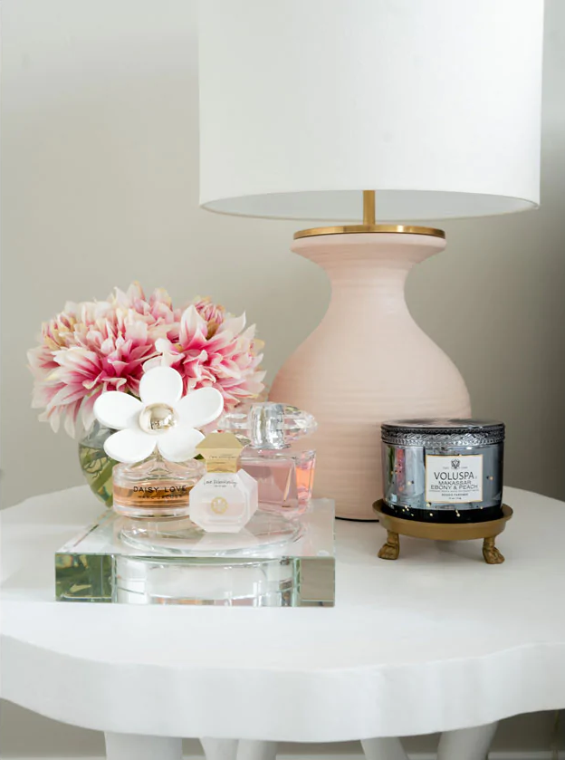 30% off Alice lane home this month, crystal candle dish on night stand