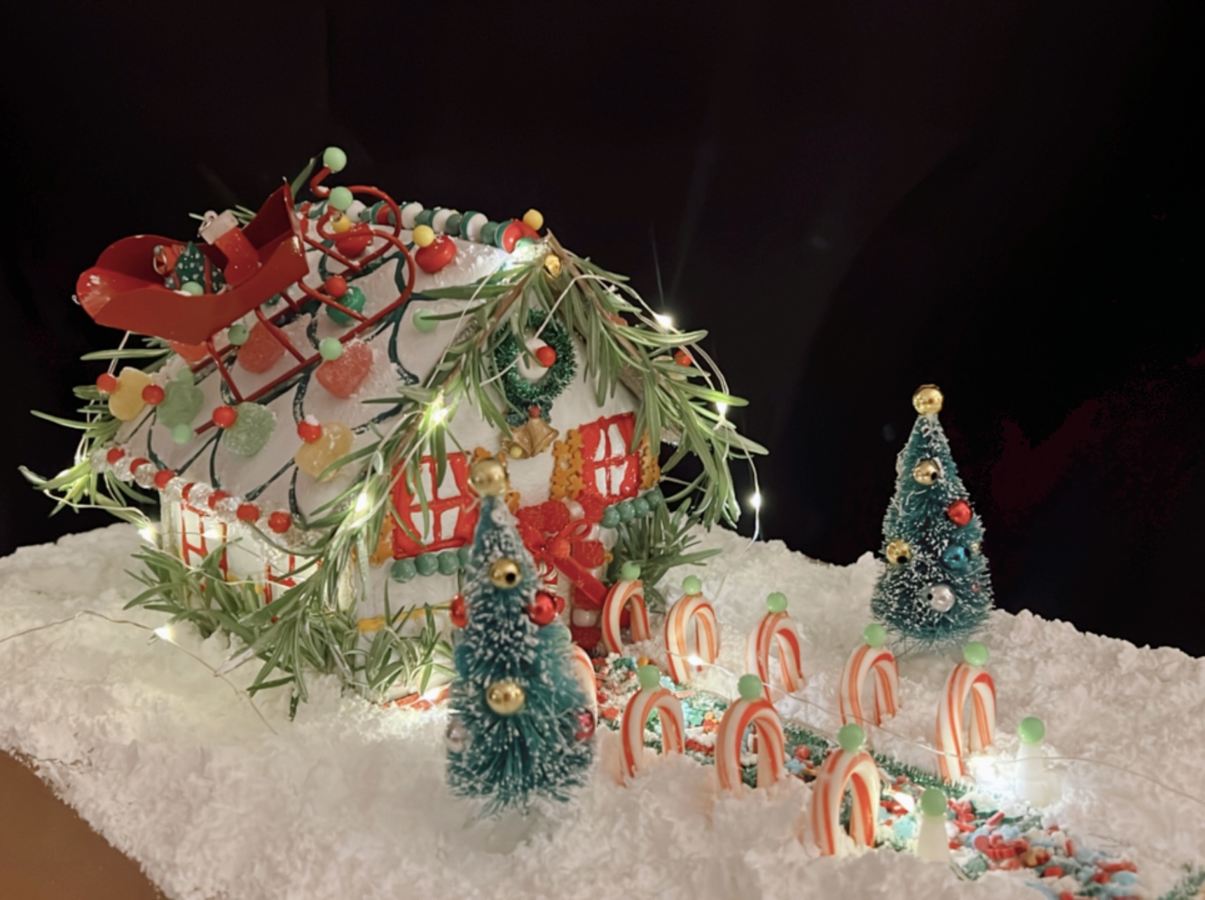 lit up gingerbread house ideas