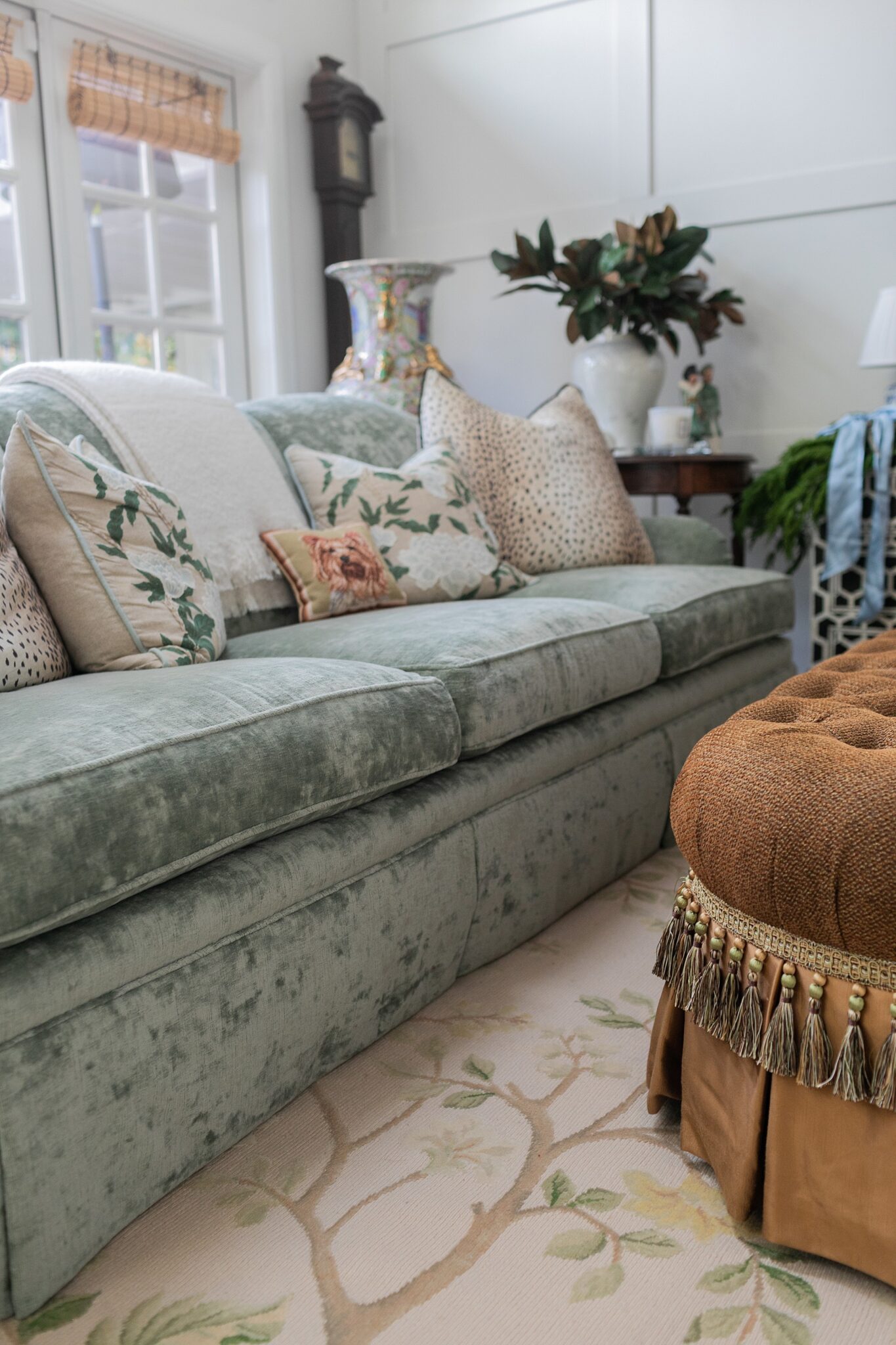 Tufted ottoman from Facebook Marketplace Diana Elizabeth Steffen