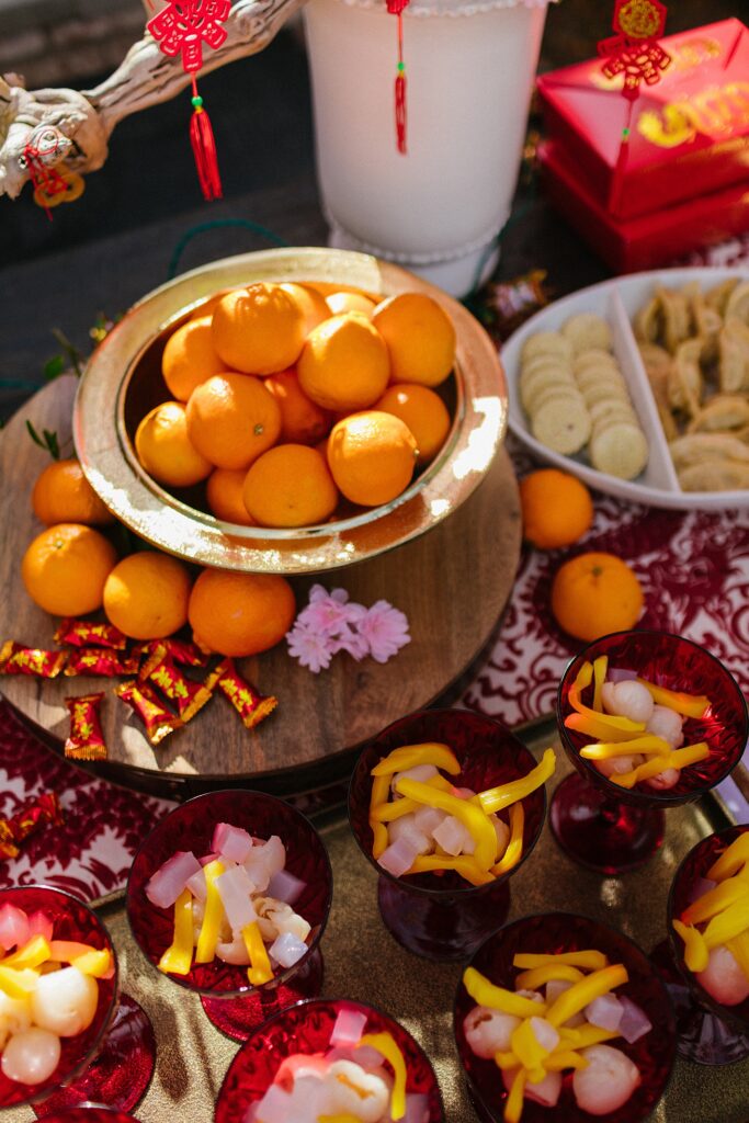 Lunar new year tablescape party ideas Chinese New Year Dragon Pottery Barn collection Phoenix lifestyle blogger Diana Elizabeth traditional home decor and entertaining garden blog