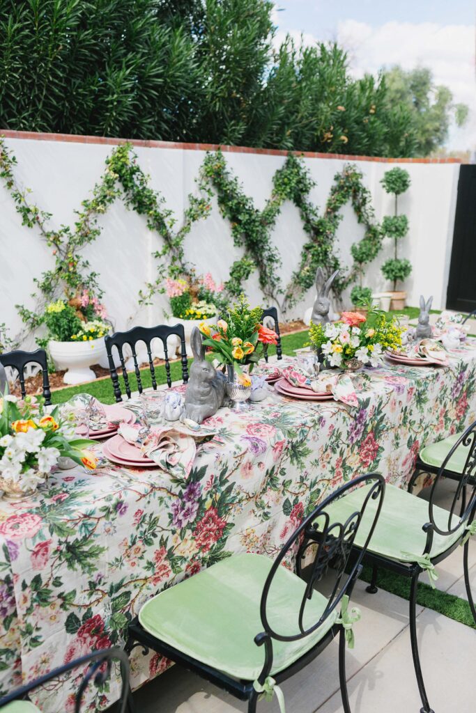 easter spring table garden party tablescape tablesetting ideas Diana Elizabeth Steffen with Pottery Barn