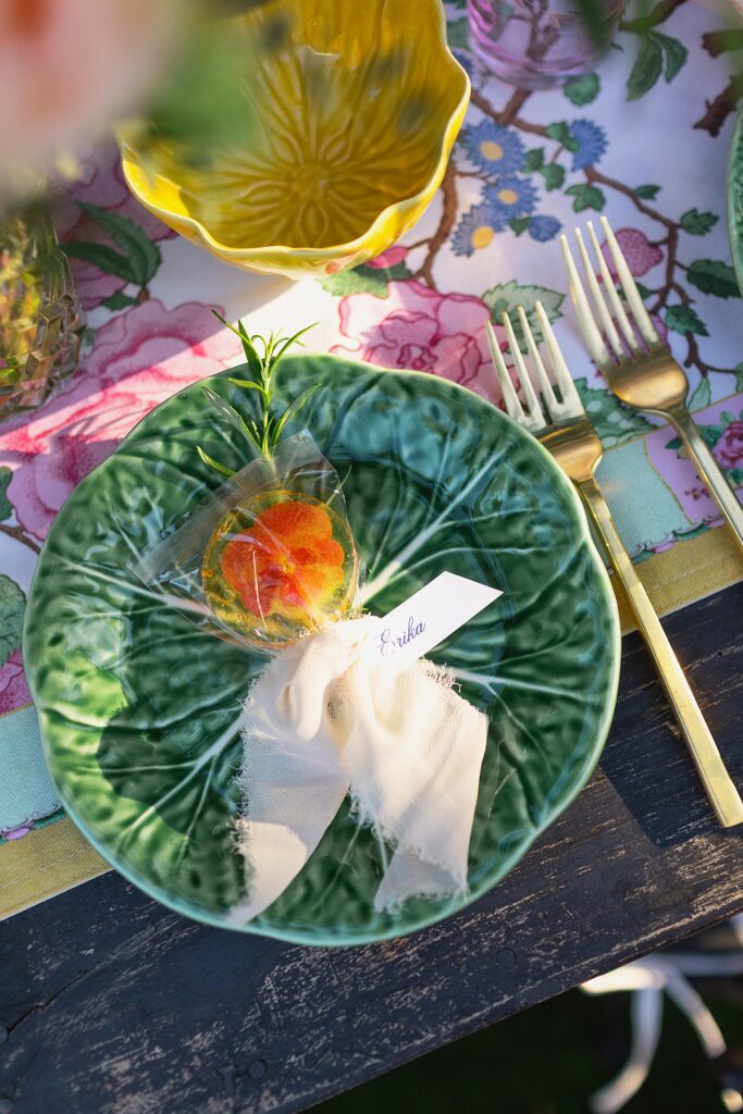 garden party ideas Williams Sonoma cabbage plates tablescape garden theme spring party - Diana Elizabeth steffen