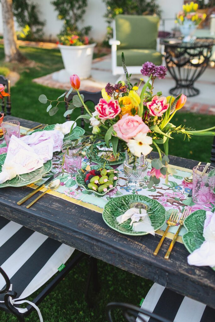garden party ideas Williams Sonoma cabbage plates tablescape garden theme spring party - Diana Elizabeth steffen